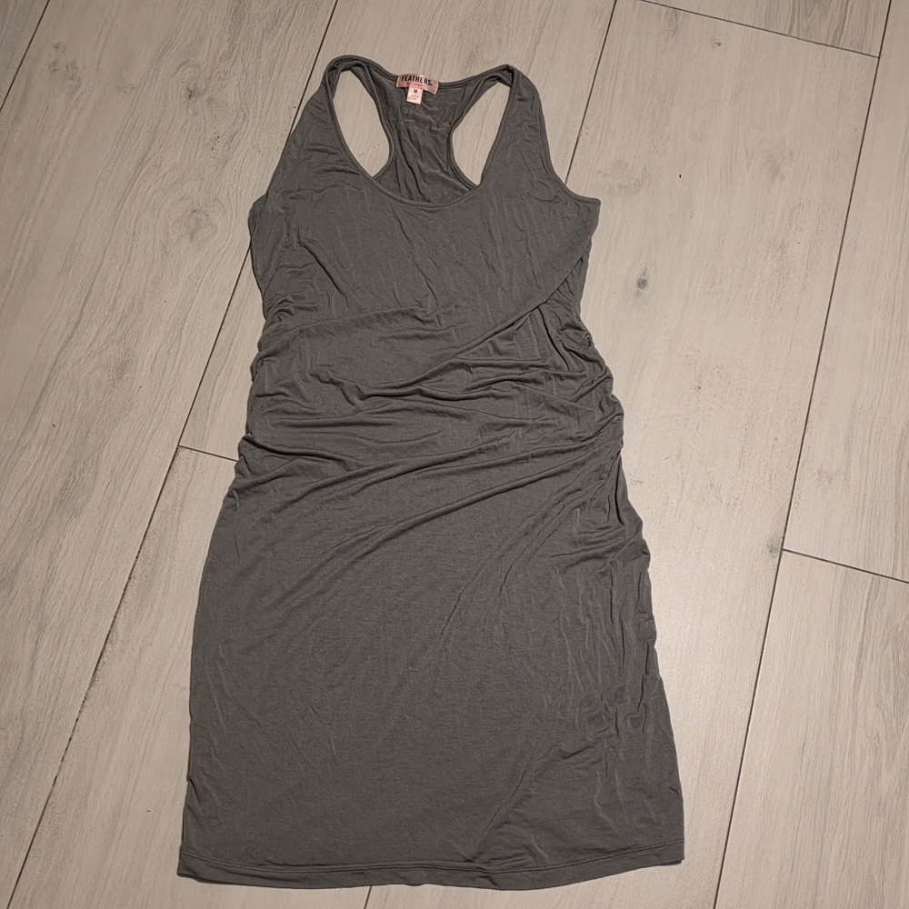 Feathers Gray High Low Dress